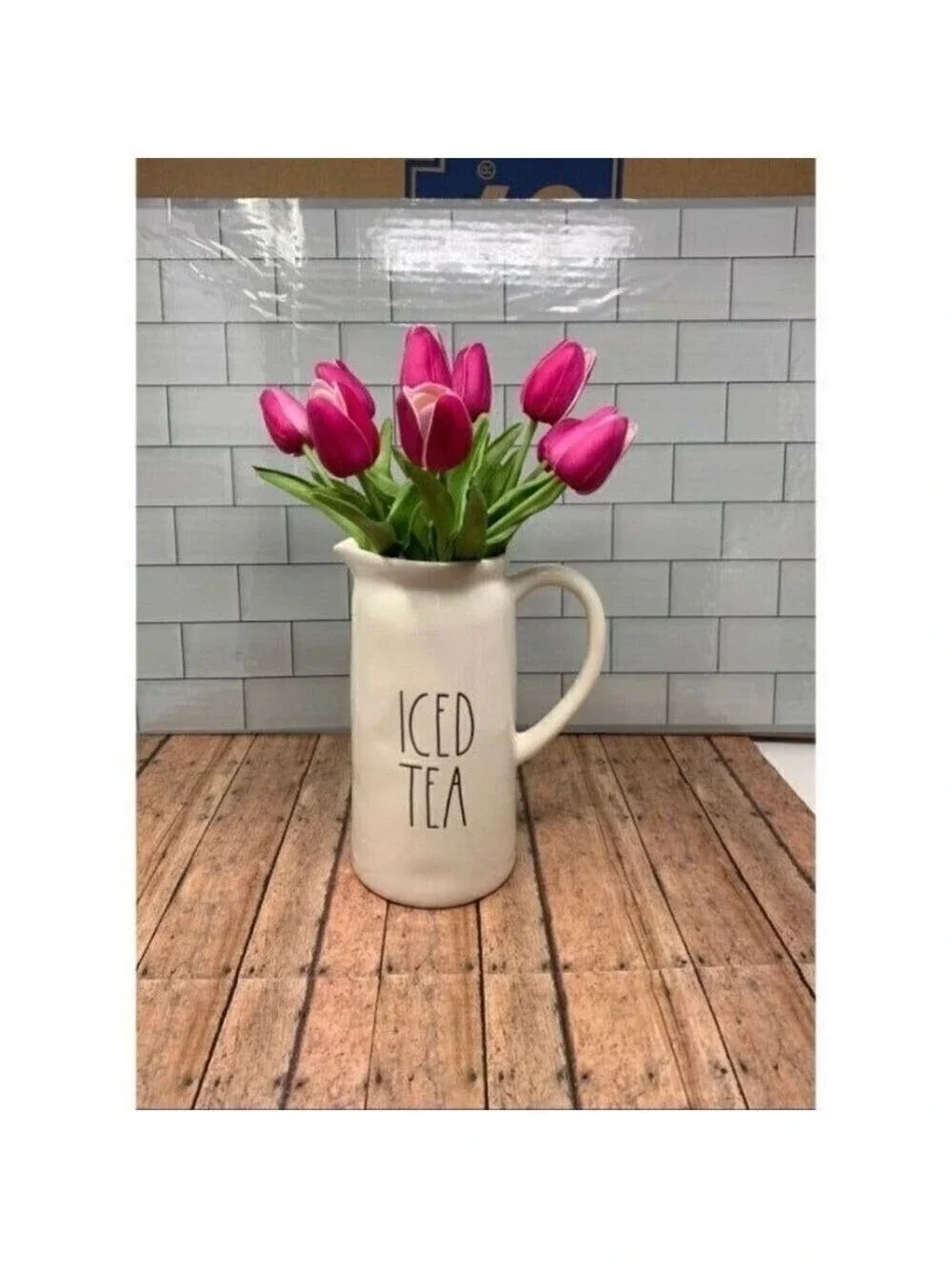 Farmhouse Artificial Pink Tulips 14 Inch Realistic Bundle Of 10 Fake Mom Gift